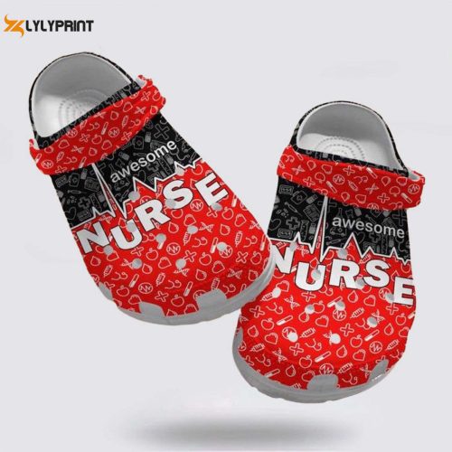 Stylish Nurse Shoes with Medical Instruments Pattern: Perfect Christmas Gift – Crocs Clog Shoes