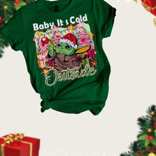 Baby Yoda Christmas Pajamas Set – Star Wars Xmas T-Shirt Pants Grogu Santa PJs Disney Cartoon Gift