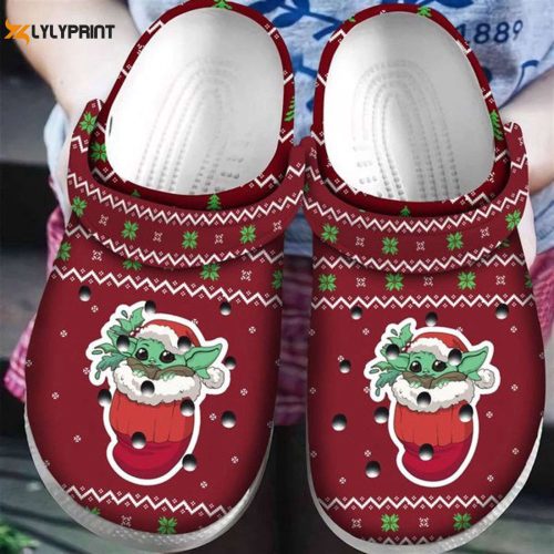Adorable Baby Yoda Socks: Ugly Christmas Crocband ClogCrocs for Men & Women
