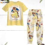 Enchanting Beauty and the Beast Pajamas Set: Belle Princess Shirt Disney Christmas PJs Magic Kingdom Gift