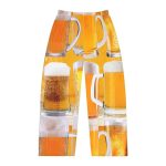 Beer Pajama Pants: Funny Gift Ideas for Dad Best Beer Lover Christmas Gift for Him – Matching Couples Pajamas with Beer Mug Print Boyfriend