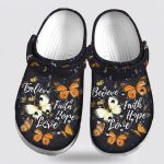 Faith Hope Love Shoes: ButterflyCrocs Clog Shoes for Wonderful Christmas – Jesus God Christian