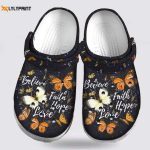 Faith Hope Love Shoes: ButterflyCrocs Clog Shoes for Wonderful Christmas – Jesus God Christian