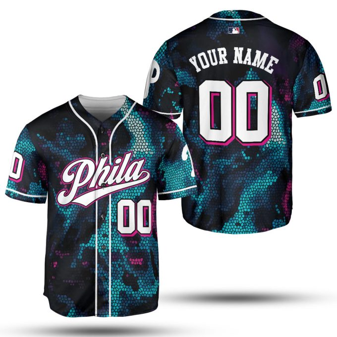 Stylish Blue Pink Gradient Mlb Baseball Jersey – Team Mlb Collection – Gift For Men Women