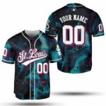 Stylish Blue Pink Gradient MLB Baseball Jersey – Team MLB Collection – Gift for Men Women