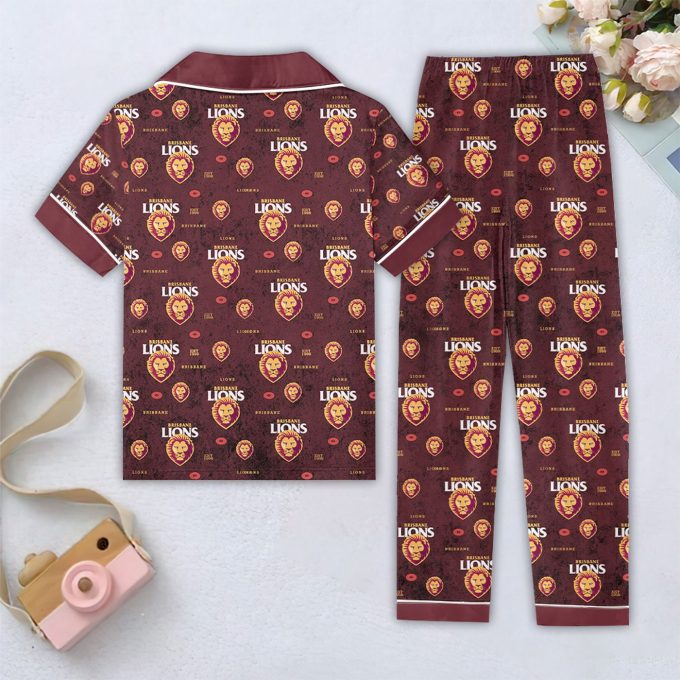 Brisbane Lions Women S Short Sleeve Pajamas Set – Perfect Christmas Gift For Women!