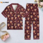 Brisbane Lions Women s Short Sleeve Pajamas Set – Perfect Christmas Gift for Women!