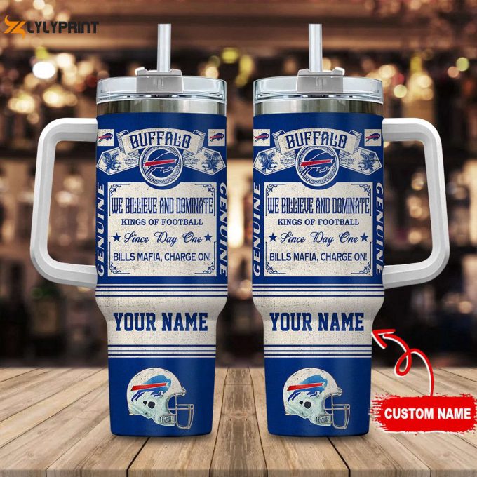 Vintage Buffalo Bills Nfl King Of Football Custom 40Oz Stanley Tumbler – Perfect Gift For Fans