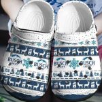 Get Festive with Busch Light Beer Crocband ClogCrocs – Christmas Pattern Shoes