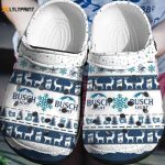Get Festive with Busch Light Beer Crocband ClogCrocs – Christmas Pattern Shoes
