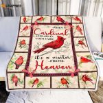 Heavenly Cardinal Fleece Blanket – Perfect for Christmas Birthdays New Year Anniversaries Gift-Worthy Printnd