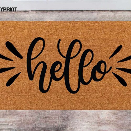 Chilasport Hello Doormats: Custom Family Name Rug for Porch Decor - Perfect Christmas Gift Monogram Closing Gift