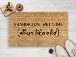 Chilasport Grandkids Welcome Mat – Personalized Christmas Gift Custom Coir Doormat
