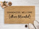 Chilasport Grandkids Welcome Mat – Personalized Christmas Gift Custom Coir Doormat