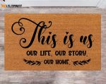 Chilasport: Pet Lover Gift Christmas & New Year Family Name Rug – This is Our Life! Last Name Doormat