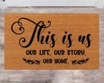 Chilasport: Pet Lover Gift Christmas & New Year Family Name Rug – This is Our Life! Last Name Doormat