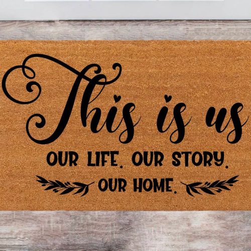 Chilasport: Pet Lover Gift Christmas & New Year Family Name Rug – This is Our Life! Last Name Doormat