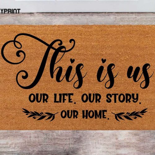 Chilasport: Pet Lover Gift Christmas & New Year Family Name Rug – This is Our Life! Last Name Doormat