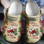 Christmas Camper Van Camping 3 Gift: Lover Rubber Clog Crocs-Shoes – Festive Footwear for Outdoor Enthusiasts