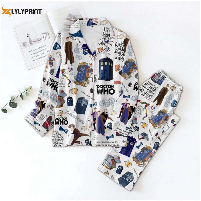 Get Festive With Christmas Doctor Who Pajamas Set – Tardis Tv Movie &Amp;Amp; Police Box Design Perfect For Family Pajama Parties!