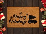 Spread Holiday Cheer with Coir Christmas Doormat – Festive Funny and Welcoming Outdoor Door Mat!