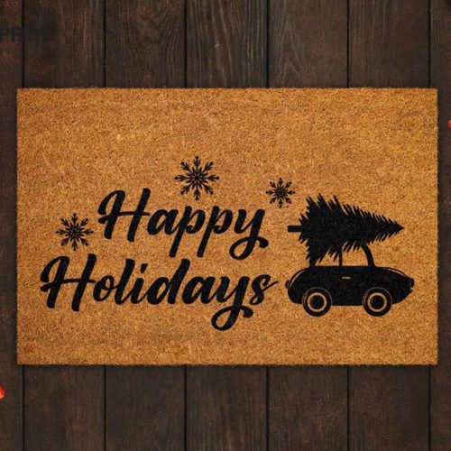 Spread Holiday Cheer with Coir Christmas Doormat – Festive Funny and Welcoming Outdoor Door Mat!