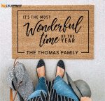 Custom Christmas Doormat: Welcome the Most Wonderful Time with Merry Outdoor Decor