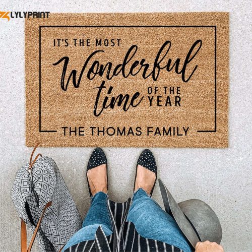 Custom Christmas Doormat: Welcome the Most Wonderful Time with Merry Outdoor Decor