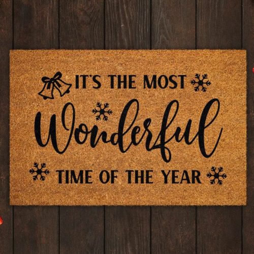 Christmas Doormat: The Most Wonderful Time Coir Mat – Funny & Festive Welcome Mats