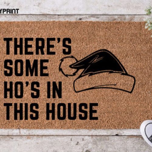 Festive Christmas Doormat: Find Some Hos in This House!