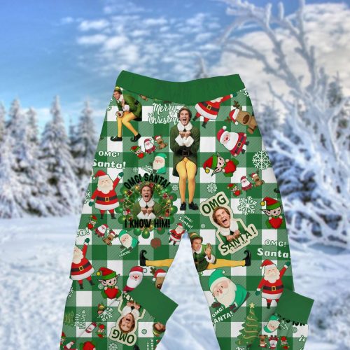 Elf Pajamas Set: Snack-Like & Sarcastic Sassy T-Shirt Pants for Women – Perfect Xmas Movie Gift