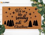 Personalized Christmas Doormats with Last Name – Unique Wedding Closing Gift – Monogram & Logo Mat – Customizable New Year Mat