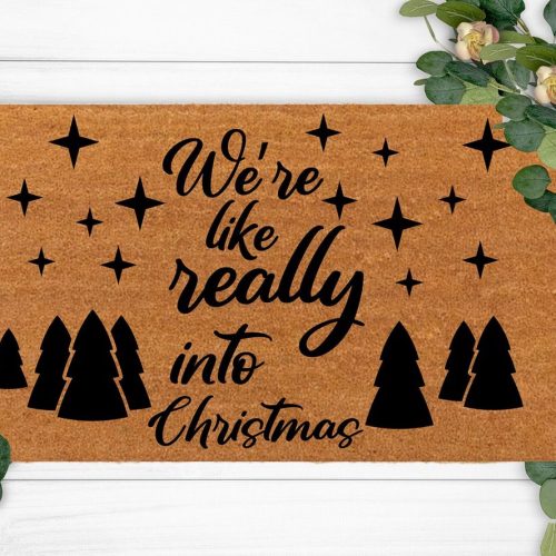 Personalized Christmas Doormats with Last Name – Unique Wedding Closing Gift – Monogram & Logo Mat – Customizable New Year Mat