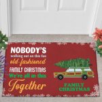 Festive Christmas Green Truck Doormat: Funny Housewarming Gift Idea for Holiday Home Decor Festive Christmas Green Truck Doormat: Funny Housewarming Gift Idea for Holiday Home Decor