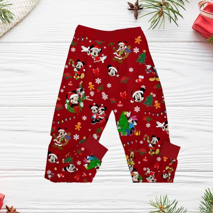 Christmas Mickey Mouse Pajamas Set: Disney Shirt Xmas Party Pjs Movie Gift