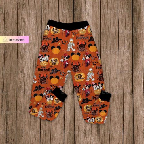 Disney Mickey Mouse Pajamas Set: Christmas & Halloween Collection with T-Shirt & Pants