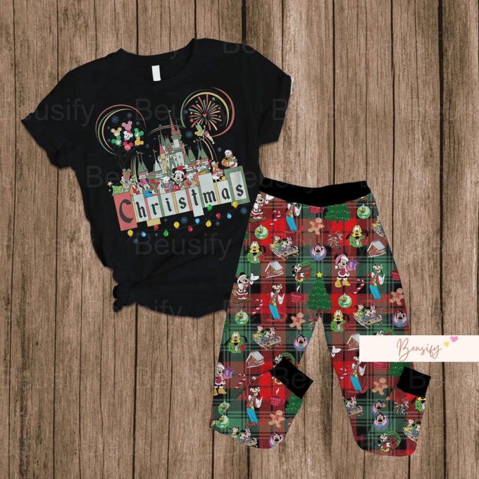 Cozy Christmas Mickey Pajamas &Amp; Shirt Set: Celebrate With Mickey And Friends!