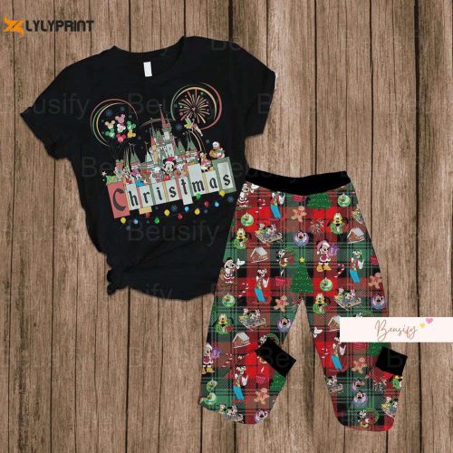 Cozy Christmas Mickey Pajamas & Shirt Set: Celebrate with Mickey and Friends!