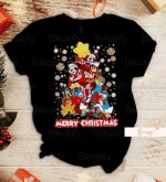 Cheerful Mickey Christmas Pajama Set: Festive T-Shirt & Pants