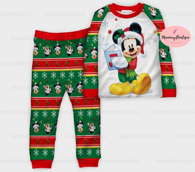 Magical Christmas Mickey Pajamas Set: Perfect For The Whole Family – Disney Inspired!