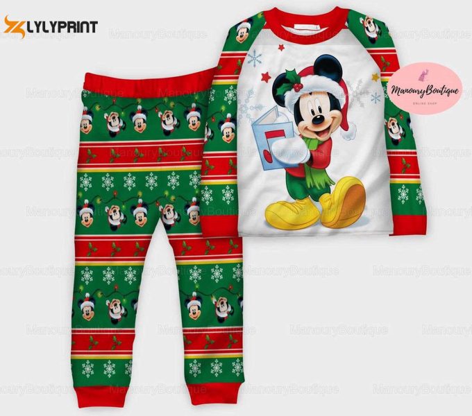 Magical Christmas Mickey Pajamas Set: Perfect For The Whole Family – Disney Inspired!