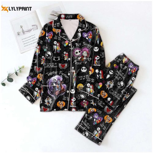 Christmas Nightmare Before Christmas Pajamas – Jack Skellington & Sally Set Disney Movie Matching PJs