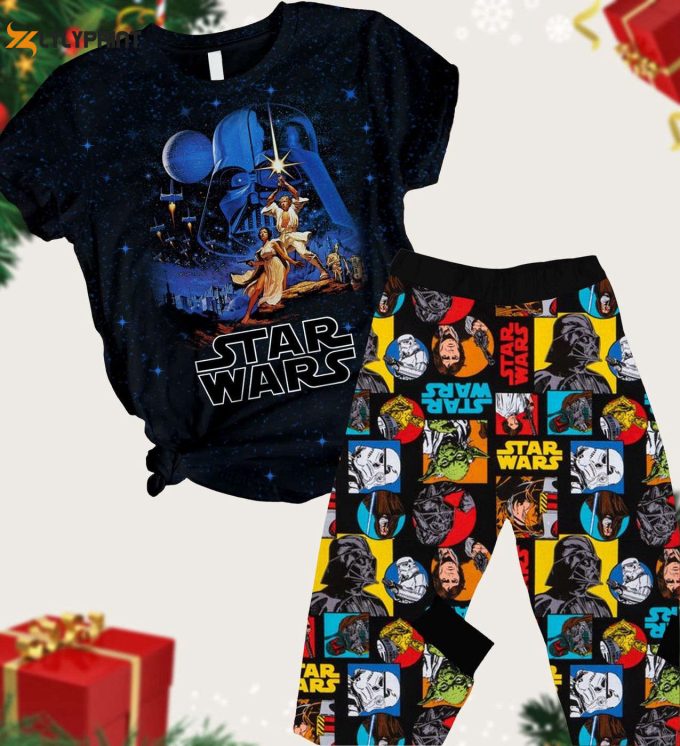 Christmas Star Wars Pajamas Set: A New Hope Faded Shirt Pants Disneyland Movie Xmas Pj Magic Kingdom Gift