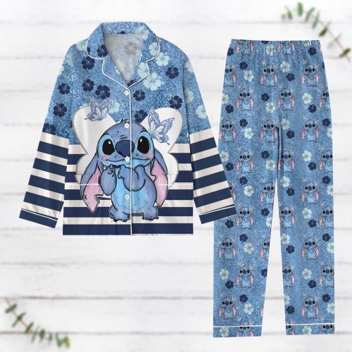 Christmas Stitch Pajamas Set – Family Matching Lilo Stitch Disney Movie Cartoon Shirt Perfect Stitch Lover Gift