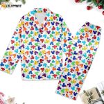 Colorful Mickey Mouse Pajamas Set & Minnie Mouse Shirt – Cartoon Gift for Women