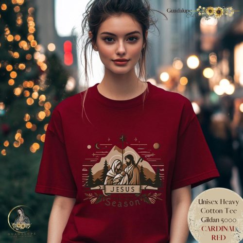 Jesus Nativity Scene Unisex Shirt: Catholic Winter Apparel & Festive Faith Clothing