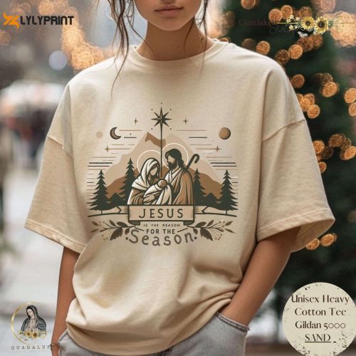 Jesus Nativity Scene Unisex Shirt: Catholic Winter Apparel & Festive Faith Clothing
