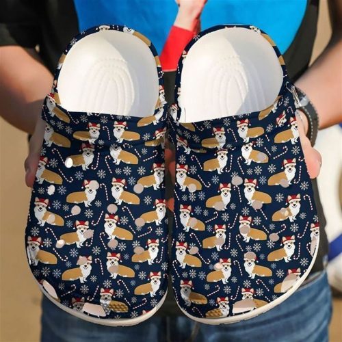 Corgi Dog Christmas Crocband ClogCrocs-Shoes: Festive Patterned Footwear for Men and Women