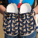 Corgi Dog Christmas Crocband ClogCrocs-Shoes: Festive Patterned Footwear for Men and Women