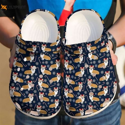 Corgi Dog Christmas Crocband ClogCrocs-Shoes: Festive Patterned Footwear for Men and Women